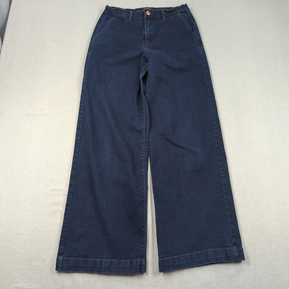 Curve Appeal Jeans Womens 6 28 Blue High Rise Wide Leg Stretch Dark Wash
